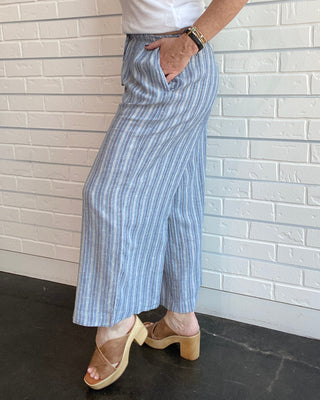 The Perfect Indigo Striped Pant