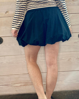 Saltwater Luxe Black Bubble Mini Skirt