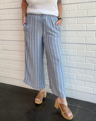 The Perfect Indigo Striped Pant