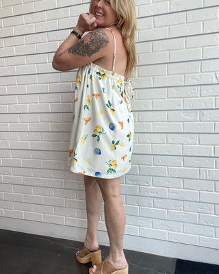 Limonata Breeze Tie-Back Mini Dress
