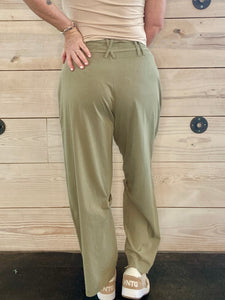 Faded Olive Knit Pants