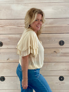 Crinkle Ruffle Top