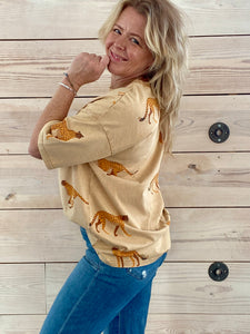 Cheetah Print Cotton Top