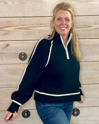 Z Supply Turtleneck Half-Zip Sweater