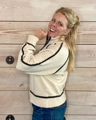 Z Supply Turtleneck Half-Zip Sweater