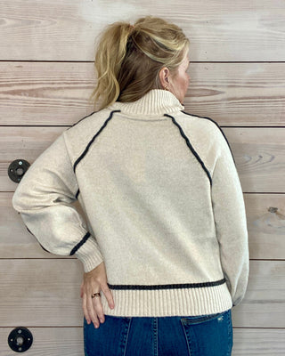 Z Supply Turtleneck Half-Zip Sweater