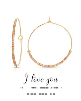 I Love You Hoop Earrings