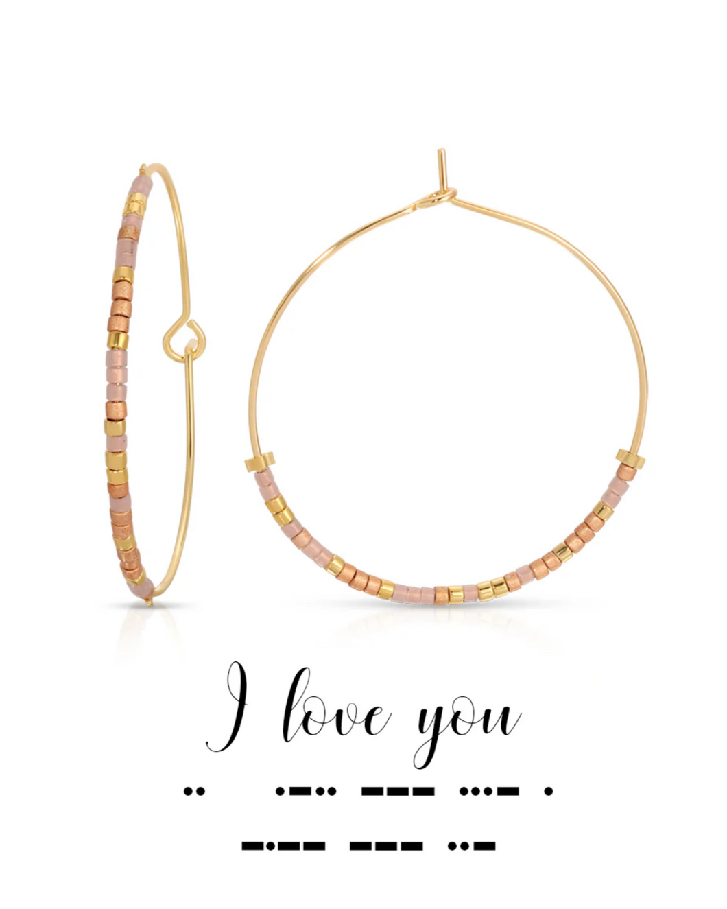I Love You Hoop Earrings