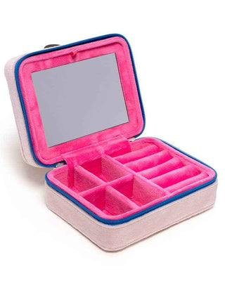 Velvet Jewelry Zip Case / Organizer - Books - Pink