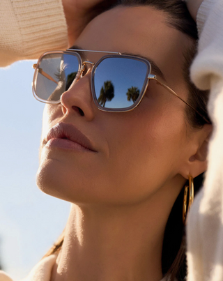 Jordan Clear Crystal Sunglasses