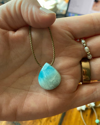 Amazonite Stone Pendant Necklace