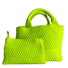 Load image into Gallery viewer, Lily Woven Neoprene Tote with Pouch