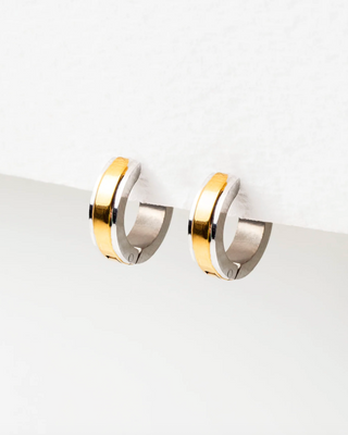 gold and silver two toned earrings