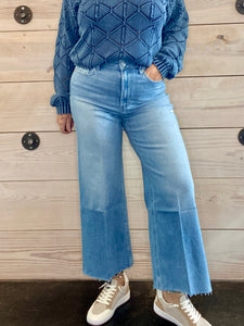 Anessa Raw Hem Wide Leg Jeans