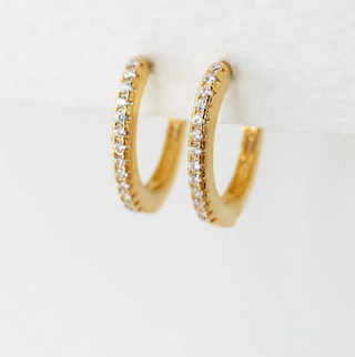 Pavé Eterinty Locking Huggie Earrings