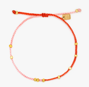 Pink & Red Two Toned Dainty Bracelet