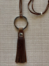 Load image into Gallery viewer, Leather Tassel Necklace