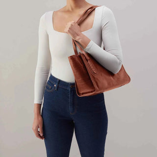 Expedition Small Tote Bag - Patina Brown Leather
