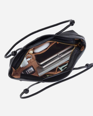 Softie Tote in Pebble Black Leather