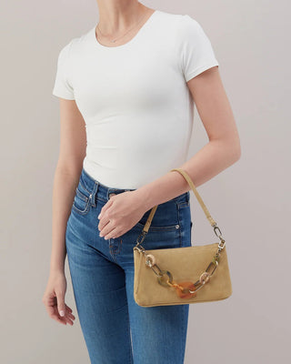 Darcy Crossbody with Charm in Suede Leather | Twilight Fern