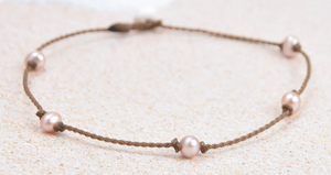 Blush Pearl Oval Anklet