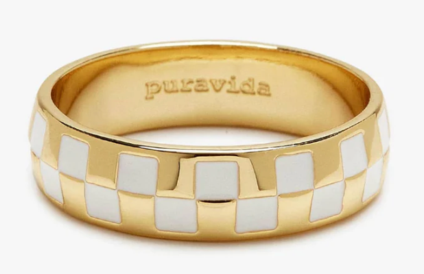Checkerboard Gold Ring