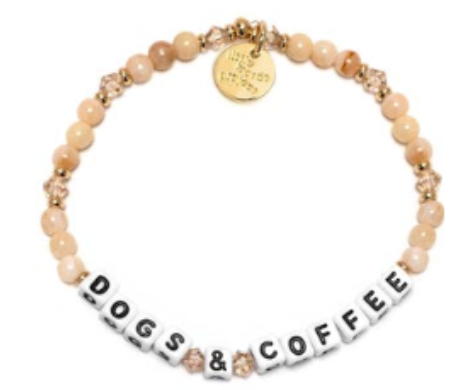 Dogs & Coffee Little Words Project Bracelet