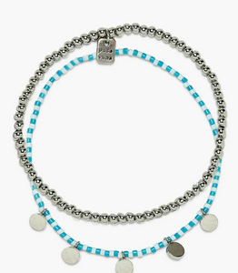 Silver Cabana Stretch Bracelet Set