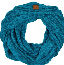 Load image into Gallery viewer, C.C. Cable Knit Infinity Scarf