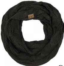 Load image into Gallery viewer, C.C. Cable Knit Infinity Scarf