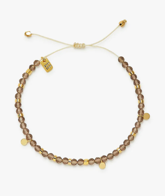 Smokey Quartz Beaded String Bracelet