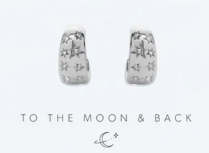 To The Moon And Back Hoop Earrings