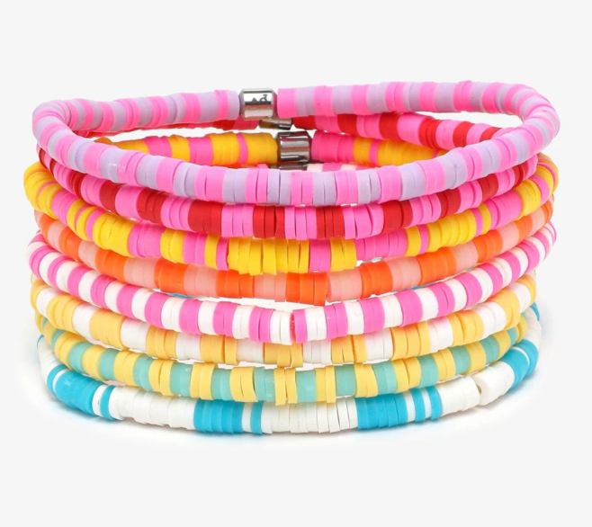 Vacation Vibes Stretch Bracelet Set of 8