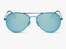 Load image into Gallery viewer, Cruz Turquoise Metallic Mirror Sunglasses