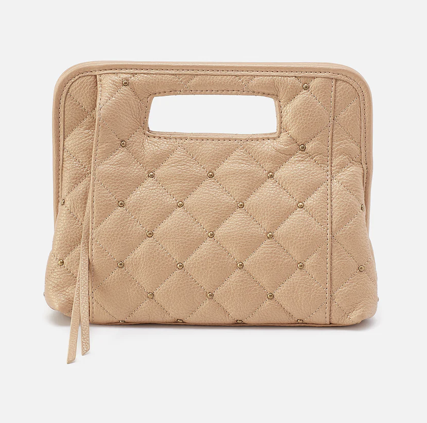 Ace Clutch in Dusty Gold