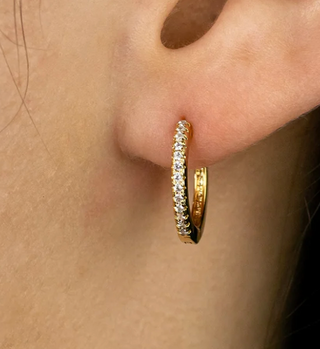 Pavé Eterinty Locking Huggie Earrings
