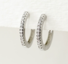 Load image into Gallery viewer, Pavé Eterinty Locking Huggie Earrings