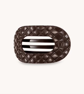 Flat Round Quilted Hair Clip | Small
