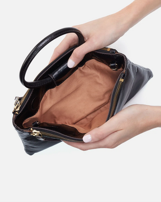 HOBO Crossbody with Signature Round Handle | Black