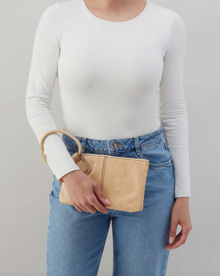 HOBO Sable Leather Wristlet Clutch | Polished Everyday Essential
