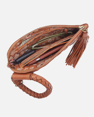 HOBO Limited Edition Sable Leather Wristlet Clutch | Harvest Wheat