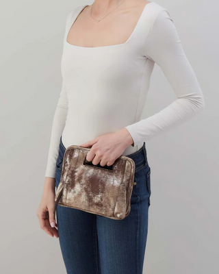 Hobo Ace Clutch - Cocoa Platinum