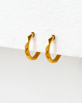 Milo Faceted Hinged Hoop