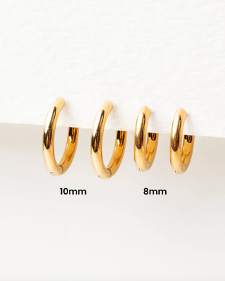 Titanium Locking Sleeper Huggie Earrings