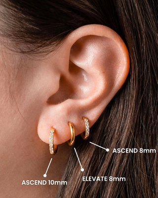 Titanium Locking Sleeper Huggie Earrings