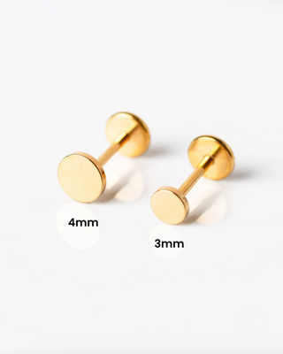 Kitt Smooth Disc Flat Back Earrings