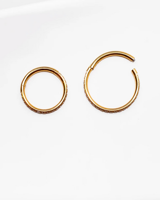 Wisp Crystal Pavé Hinged Segment Ring