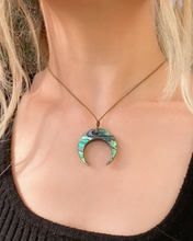 Load image into Gallery viewer, Abalone Full Crescent Necklace