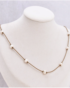 White Pearl Princess Necklace