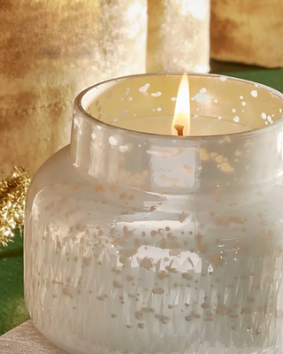 Crystal Pine Etched Mercury Jar Candle